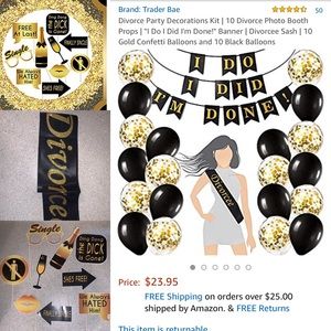 Divorce party photo props